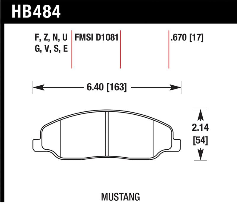 Hawk Performance HB484B.670 HPS 5.0 Street Brake Pads
