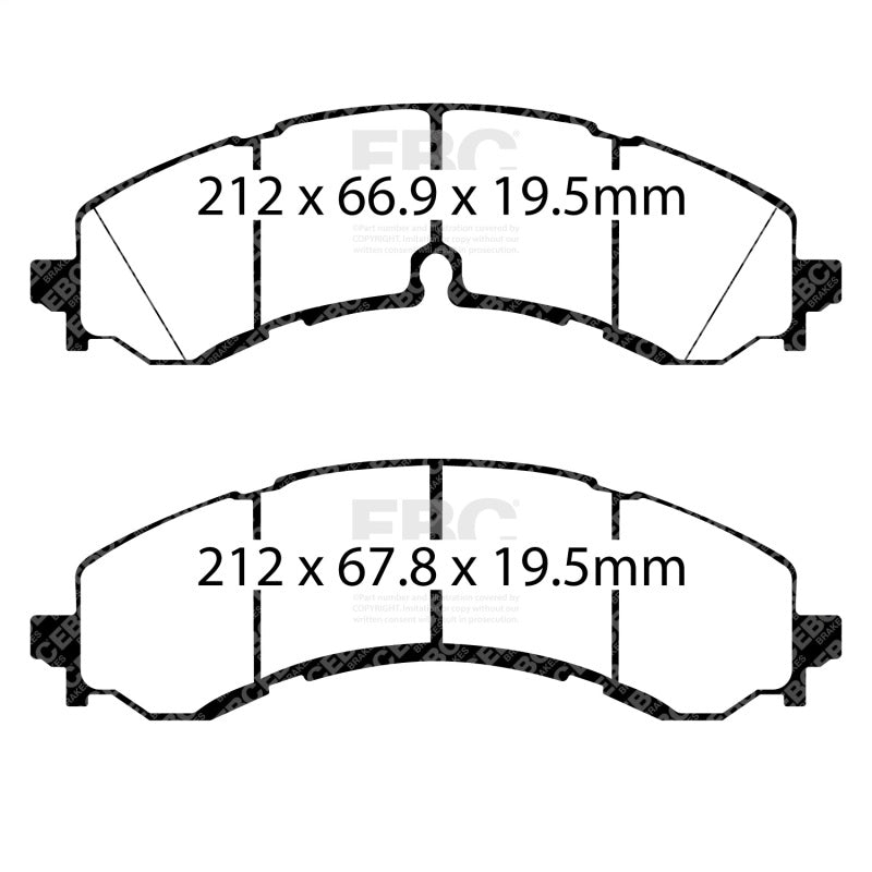 EBC 2019+ Chevrolet Silverado 2500 (2WD) Yellowstuff Front Brake Pads DP43126R