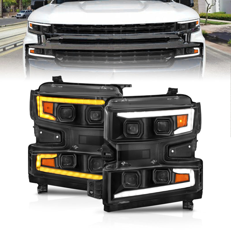 ANZO 2019-2022 Chevrolet Silverado 1500 LED Projector Headlights - Driver Side