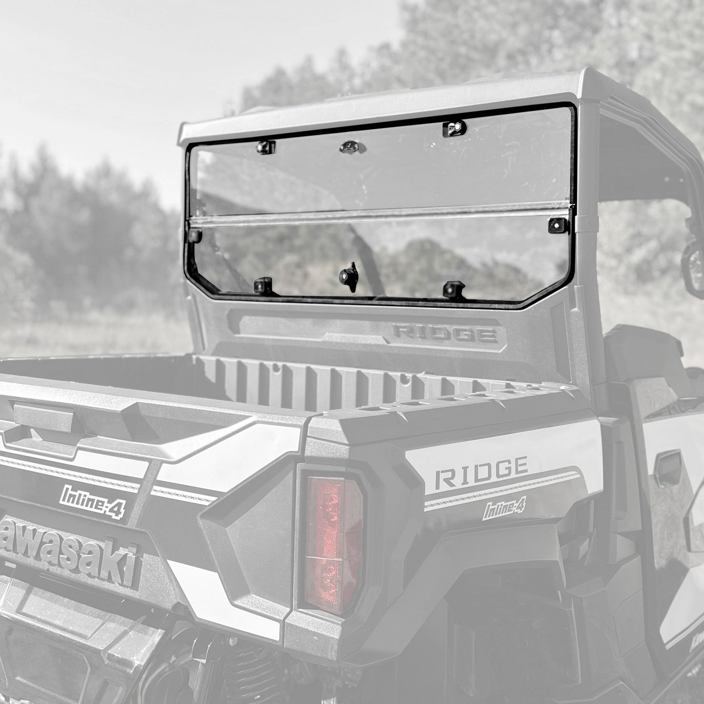 Seizmik 24+ Kawasaki Ridge Rach Rear Folding Windshield- UV 50-55319KIT