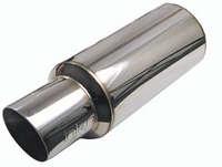 Injen 2 3/8 Universal Muffler w/Stainless Steel resonated rolled tip (Injen embossed logo) - #SES225C