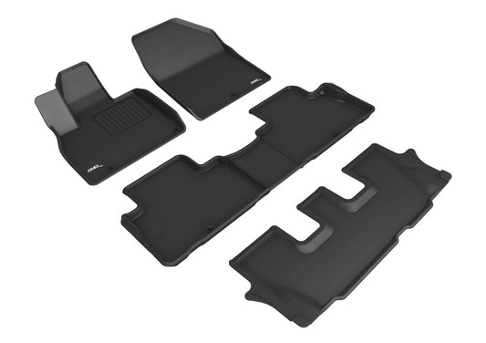 3D MAXpider Kagu Front, Rear & 3rd Row Floor Mats for 2020-2024 Kia Telluride