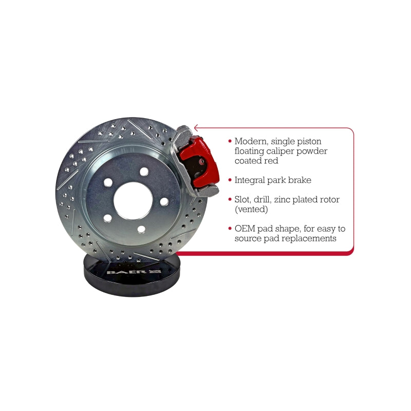 Baer Brakes Rear Ends w/ Ford 8/9in SB HE 11.65in Classic Series Rear Brake Kit — Fits Ford 8"/9" Small Bearing Housing Ends (Non-Staggered Shock Applicatons)