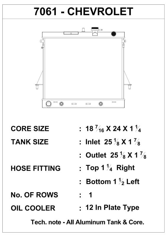 CSF 7061 Radiator for 06-10 Hummer H3/H3T 3.5L/3.7L/5.3L