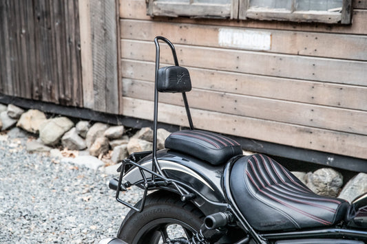 Burly Brand B13-1506B Sissy Bar Tall 20 in Black for 2021-2026 Honda Rebel 1100
