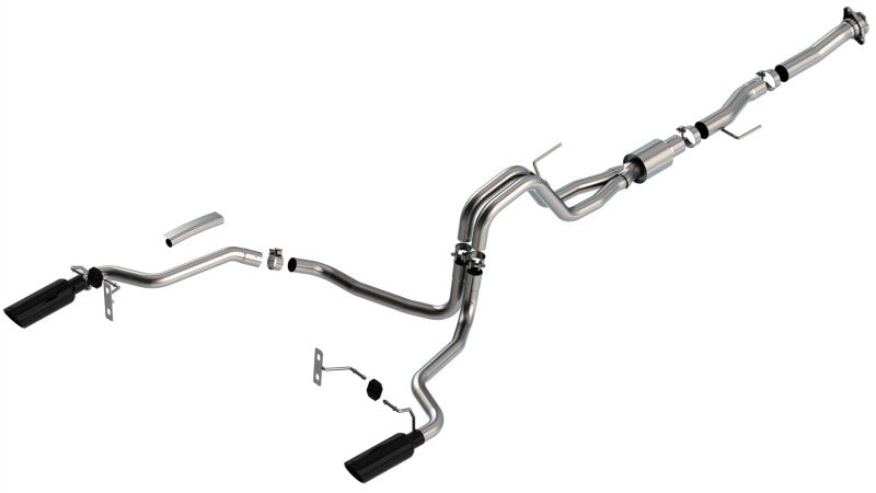 Borla 140869BC F-150 2021 5.0L 2dr RC SB (122.8 WB) XL/XLT 3/2.25 SRE Cat-Back ATAK Black Chrome Tips - #140869BC