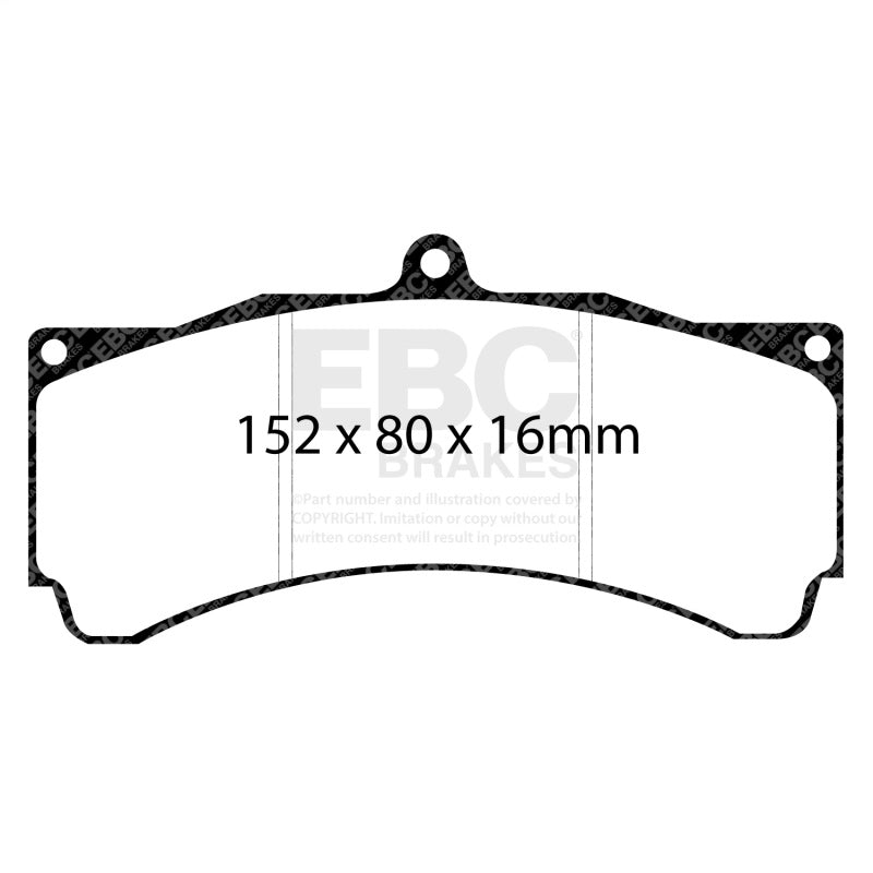 EBC Racing Alcon CAR 11 Caliper SR-11 Sintered Race Brake Pads DP8032.16SR11