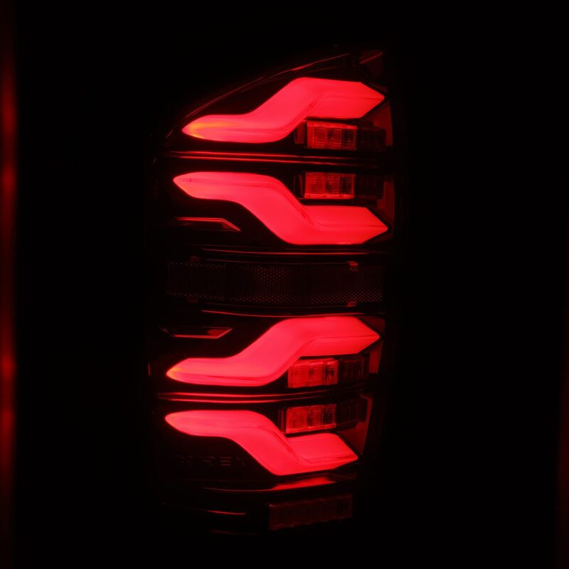 AlphaRex 680000 16-21 Toyota Tacoma LUXX LED Taillights Black/Red w/Activation Light/Sequential Signal