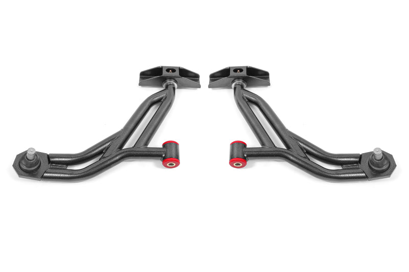 BMR 2010-2014 Ford Mustang / Shelby GT500 Non-Adj. Lower A-Arms (Poly/Delrin) - Black Hammertone