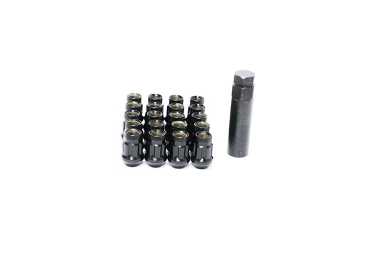 Wheel Mate HR3805BR Muteki HR38 Open End Lug Nuts Black Chrome with Red Ring M12x1.25