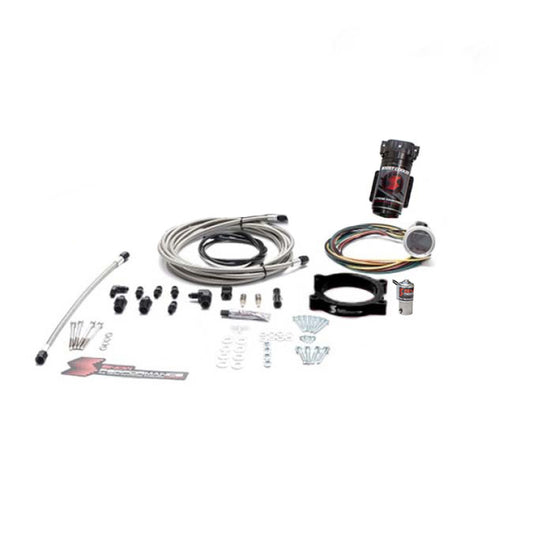 Snow Performance SNO-2160-BRD-T for 2010-2015 Camaro Stage 2 Bst Cooler Forced Induction Water Injection Kit (SS Brded Line/4AN) without Tank
