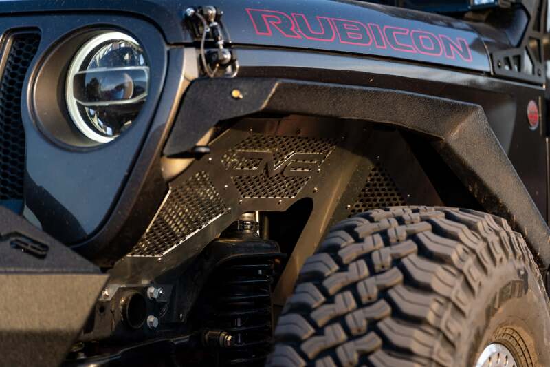 DV8 Offroad 2018+ Jeep Wrangler JL Front Inner Fenders - Black - #INFEND-03FB