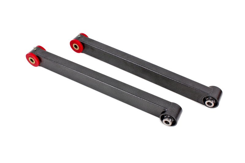 BMR 2005-2014 S197 Mustang Non-Adj. Lower Control Arms (Poly/Spherical Combo) - Black Hammertone