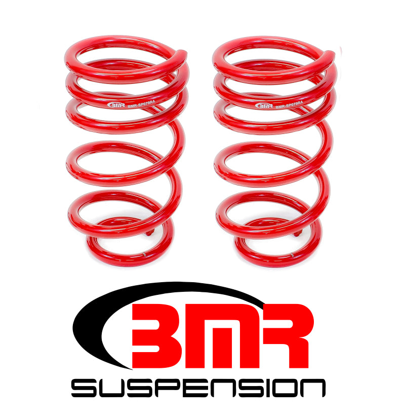 BMR 2010-2015 5th Gen Camaro V8 Rear Lowering Springs (1.25in Drop) - Red