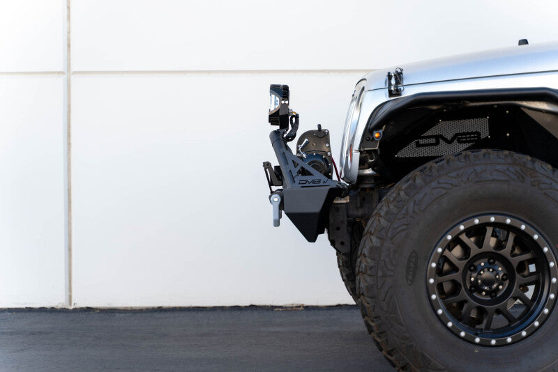 DV8 Offroad Fairlead Mounted Flip-Up License Plate Bracket - #LPBM-02