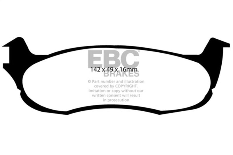 EBC 00-01 Ford Expedition 4.6 2WD Yellowstuff Rear Brake Pads DP41633R