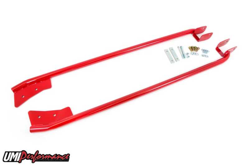 UMI Performance 2027-R Tubular Subframe Connectors Convertible Bolt-In Red