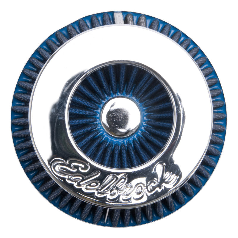 Edelbrock 43613 Air Filter Pro-Flo Series Conical 3.7 in Tall Blue/Chrome