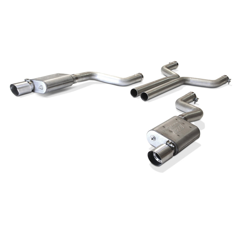 BBK Performance 30065 VariTune Cat-Back Exhaust System with Resonator Delete X-Pipe Stainless Steel for 2015-2017 Ford Mustang GT (5.0L) Coupe Only