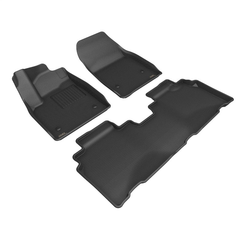 3D MAXpider Kagu Front & Rear Floor Mats for 2015-2020 Chevrolet Suburban (Bench 2nd Row)