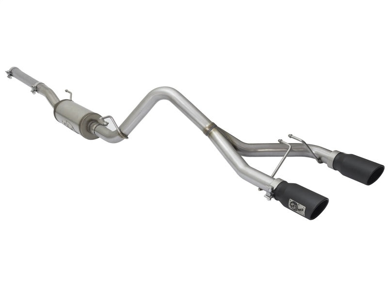 aFe Rebel Series CB 2.5in Dual Center Exit SS Exhaust w/ Black Tips 07-15 Jeep Wrangler 3.6L/3.8L V6 - #49-48056-B