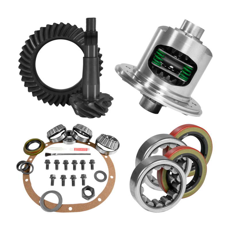 Yukon Gear & Axle YGK2197 8.25in CHY 4.56 Rear Ring & Pinion Install Kit Positraction 1.618in ID Axle Bearings