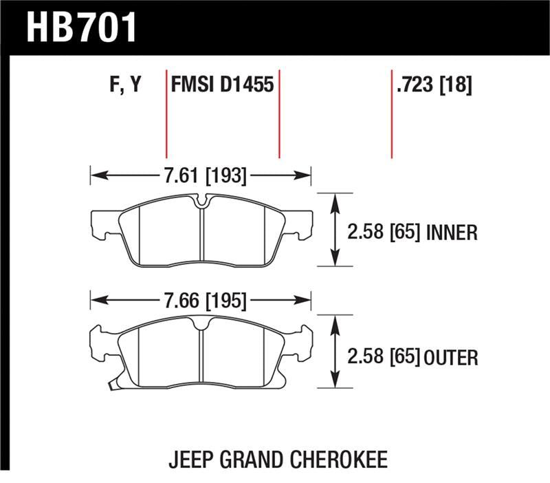 Hawk Performance HB701Z.723 Performance Ceramic Street Brake Pads