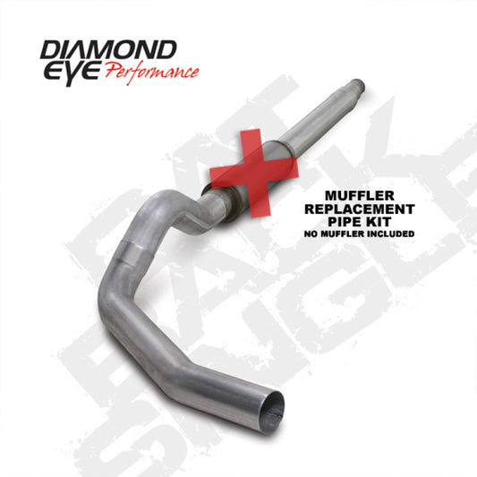 Diamond Eye K5316A-RP 5in Cat-Back Exhaust Muffler Replacement Pipe - 1994-1997 Ford F-250/F-350 | Aluminized