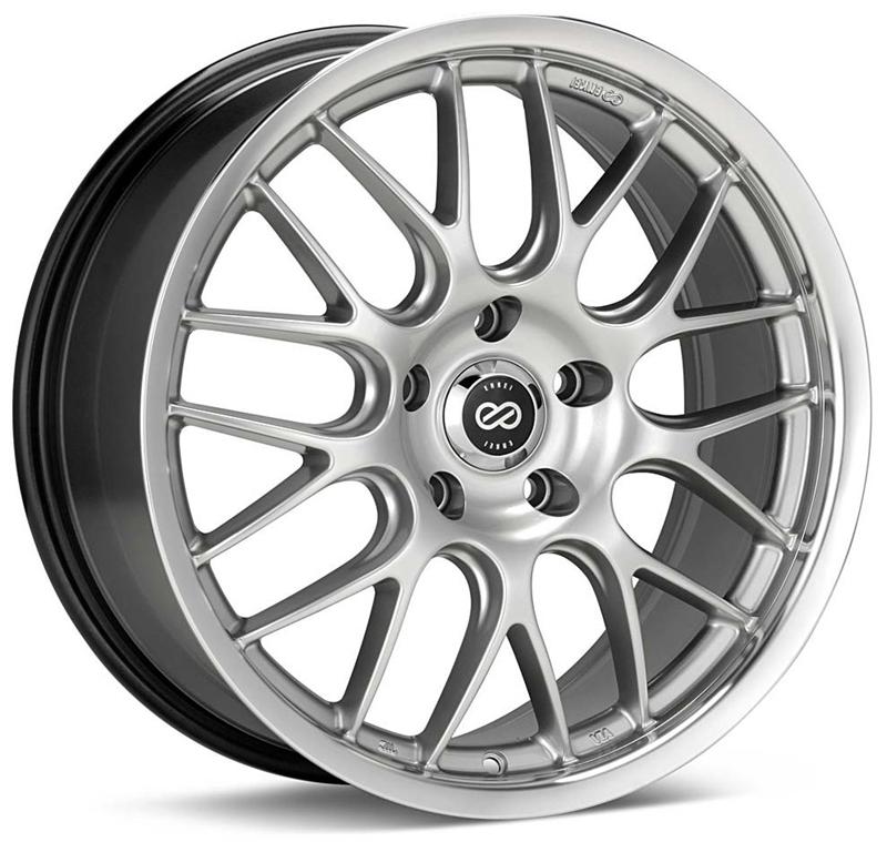 Enkei Lusso 18x8 40mm Offset 5x120 Bolt Pattern Black with Machine Lip Wheel