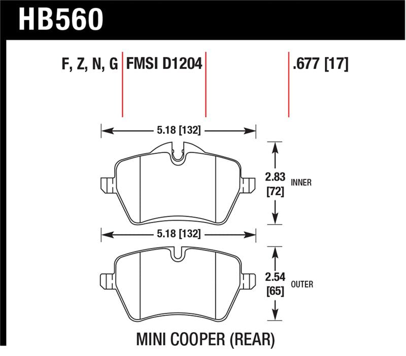 Hawk Performance HB560F.677 HPS Performance Street Brake Pads