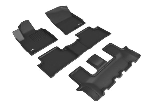 3D MAXpider Kagu Front, Rear & 3rd Row Floor Mats for 2022-2023 Kia Sorento (7-Seat)