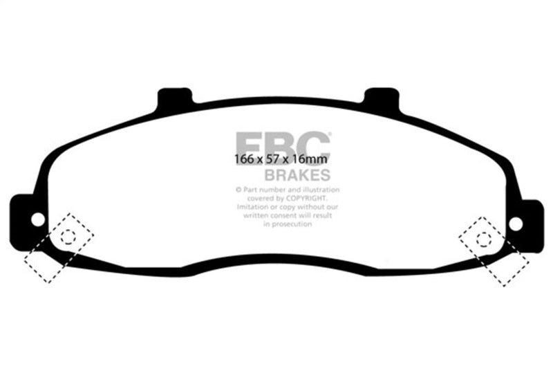 EBC 98-99 Ford F150 4.2 (2WD) (Rear Wheel ABS) Greenstuff Front Brake Pads DP61259