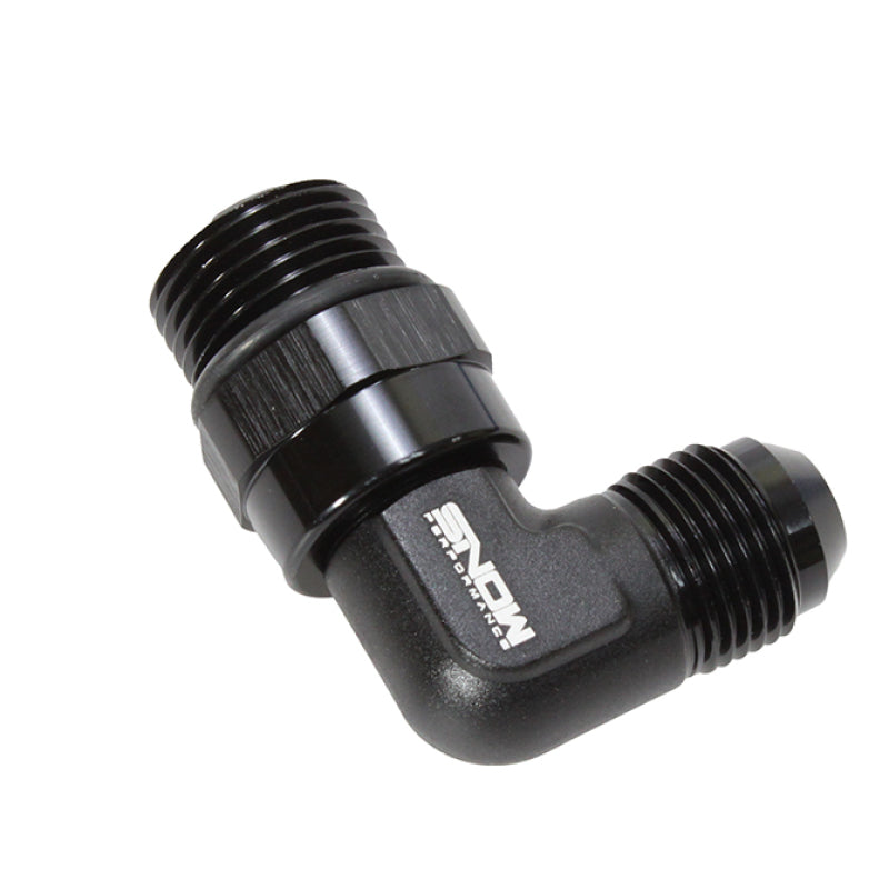 Snow Performance SNF-60189 -10 ORB to -8AN 90 Degree Swivel Fitting (Black)