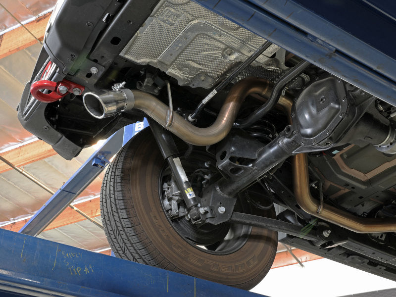 aFe MACH Force-Xp Axle-Back Exhaust System w/Polished Tip 18-20 Jeep Wrangler L4-2.0T / V6-3.6L - #49-48070-1P