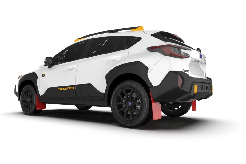 Rally Armor UR Mud Flaps - 2024-2026 Subaru Crosstrek - Red/Black Logo - #MF116-UR-RD-BLK