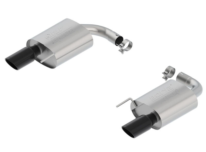 Borla 11895BC Atak S Rear Section 15-17 Ford Mustang GT 5.0L V8 MT/AT 2.5in pipe 4in tip (Black Chrome) - #11895BC