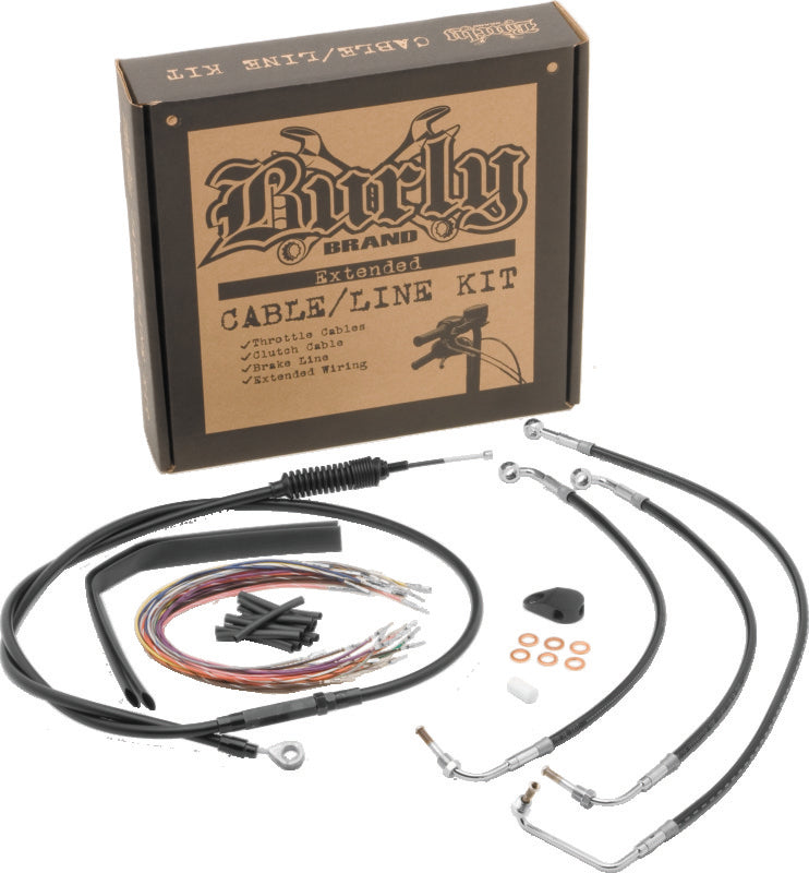 Burly Brand B30-1114 Control Kit 15 in Black for 2014-2016 Harley-Davidson Touring