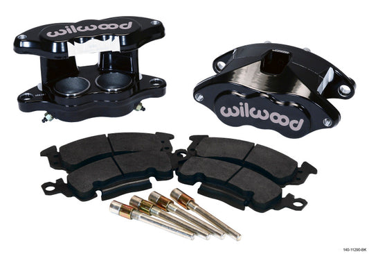 Wilwood D52 Front Caliper Kit - Black Powder 2.00 / 2.00in Piston 1.28in Rotor - #140-11290-BK