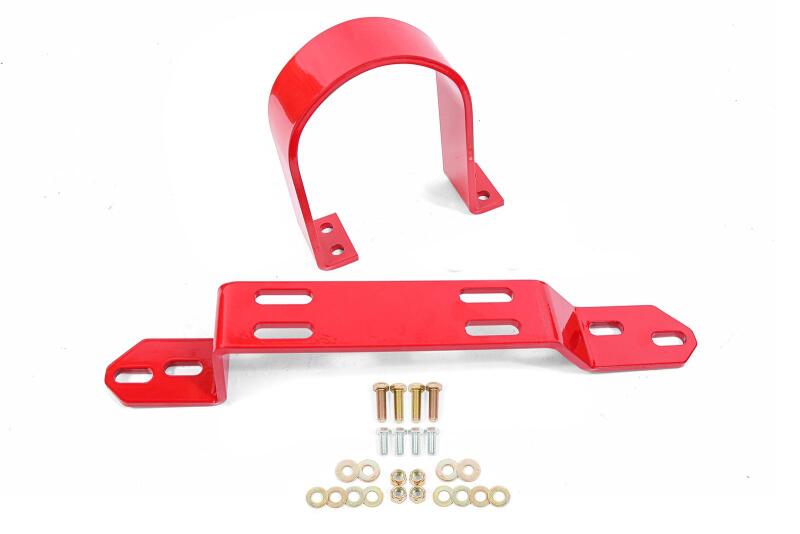 BMR 1983-1987 GM G-Body Driveshaft Safety Loop Front - Red