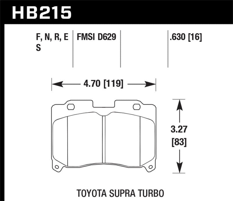 Hawk Performance HB215S.630 HT-10 Motorsport Brake Pads