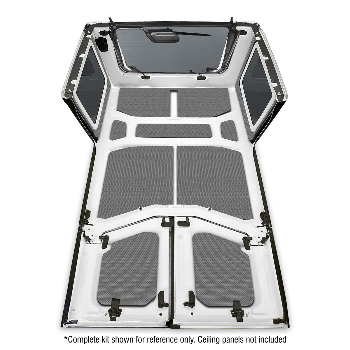 DEI for 2018-2023 Jeep Wrangler JL 4-Door Boom Mat Rear Side Window Trim - 4 Piece - Gray
