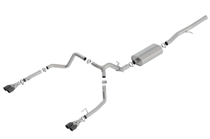 Borla 140772BC 19 Chevrolet Silverado/GMC Sierra 1500 6.2L SS Touring Catback Exhaust - Black Chrome Tips - #140772BC