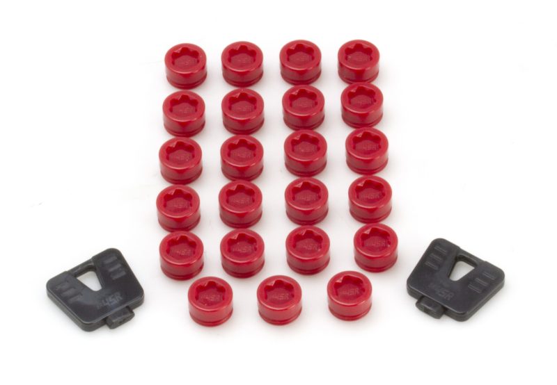 Wheel Mate 33100R SR45R Lug Nut Caps Red - Set of 20