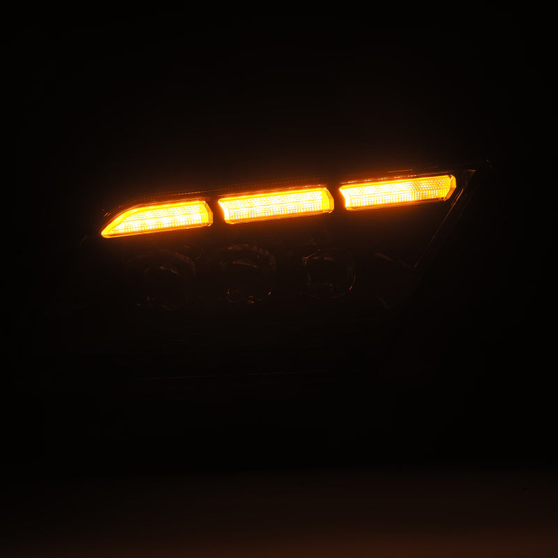 AlphaRex 880488 13-14 Ford Mustang NOVA LED Projector Headlights Alpha-Black with Activation Light & Sequential Signal / Switchback DRL
