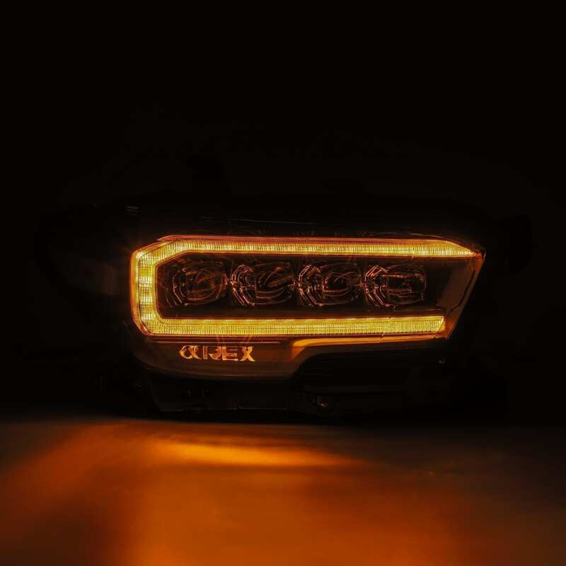 AlphaRex 880706 16-20 Toyota Tacoma NOVA LED Projector Headlights Plank Style Chrome with Activation Light