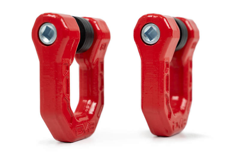 DV8 Offroad Elite Series D-Ring Shackles - Pair (Red) - #UNSK-01RD