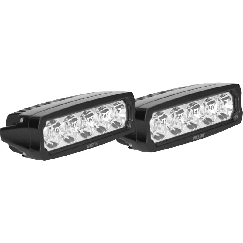 Westin 09-12232-PR Fusion5 LED Light Bar Single Row 5.5 inch Flex with 3W Epistar (Set of 2) Black
