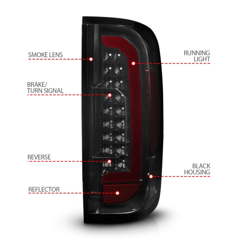 ANZO 2015-2022 Chevrolet Colorado LED Taillights - Smoke Lens