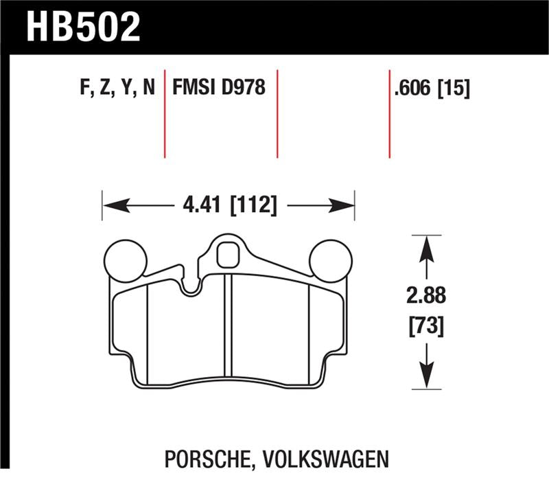 Hawk Performance HB502Y.606 LTS Light Truck and SUV Street Brake Pads
