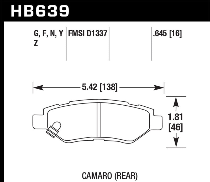 Hawk Performance HB639B.645 HPS 5.0 Street Brake Pads